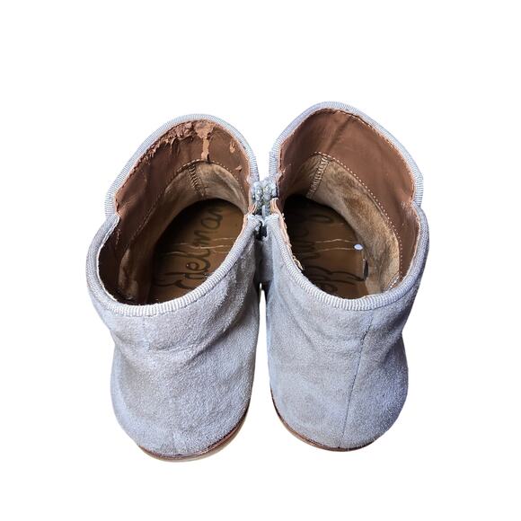 Sam Edelman Boots: Suede Putty Women’s Size 7 Ankle Booties Tan Beige Block Heel - Picture 7 of 7